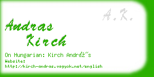 andras kirch business card